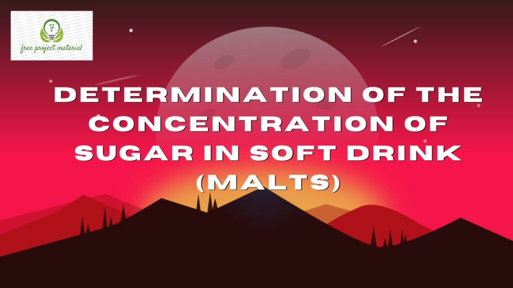 CONCENTRATION OF SUGAR IN SOFT DRINK