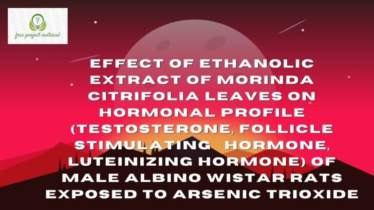 ETHANOLIC EXTRACT OF Morinda citrifolia LEAVES ON HORMONAL PROFILE