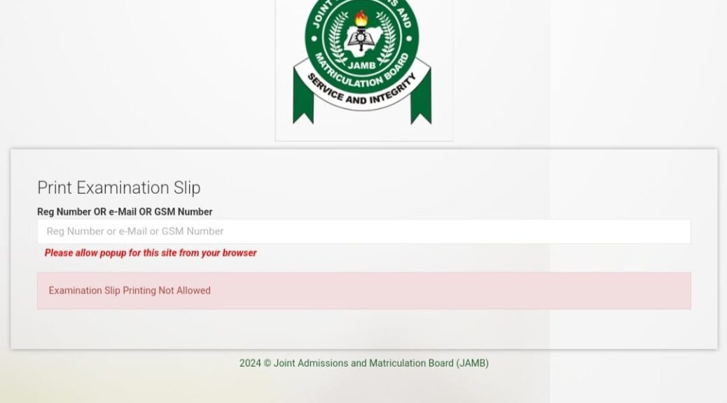 JAMB slip reprinting portal